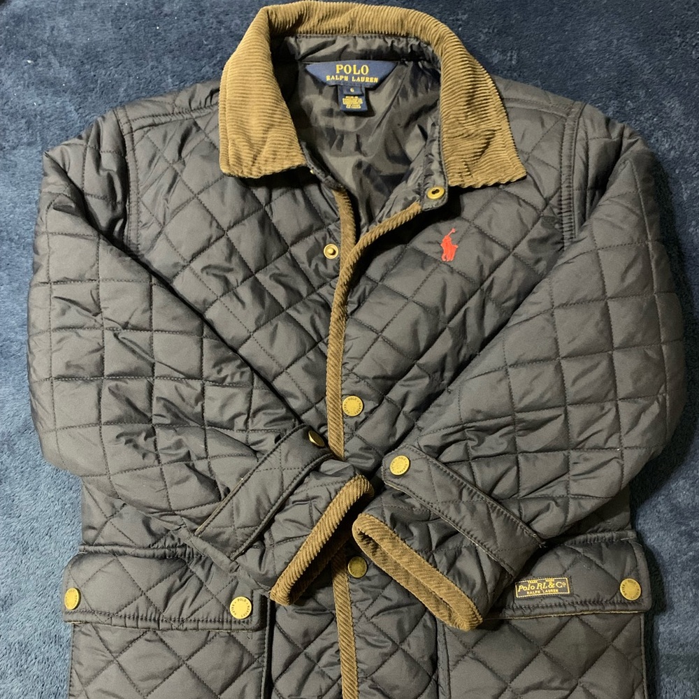 Polo Ralph Lauren Boys Size 6 Quilt Jacket Navy